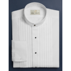Neil Allyn 1/2" Pleated Banded Collar Tuxedo Shirt